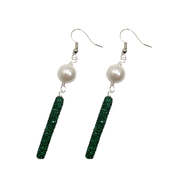 Raintree Pave Sticks Earrings Earrings Cerese D, Inc. Silver