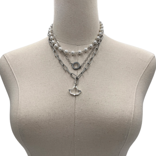 AKA Pearl Champagne Necklace AKA Necklaces Cerese D, Inc. Silver