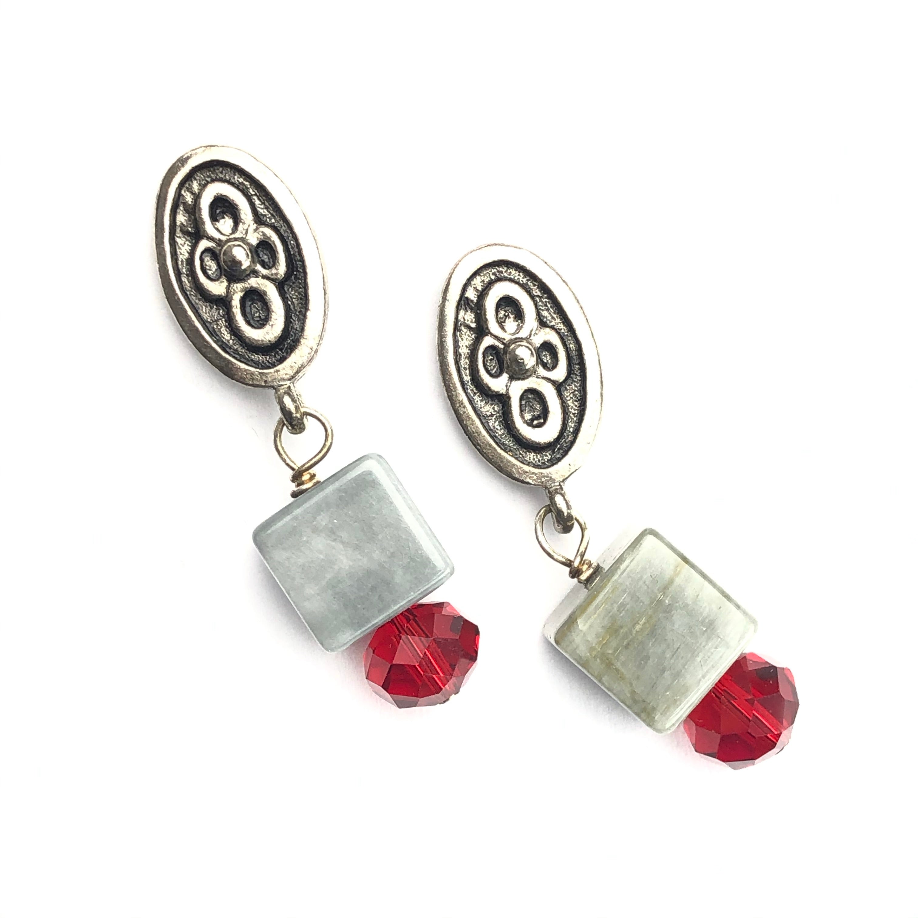 Snowy Walk Earrings Earrings Cerese D, Inc. Silver