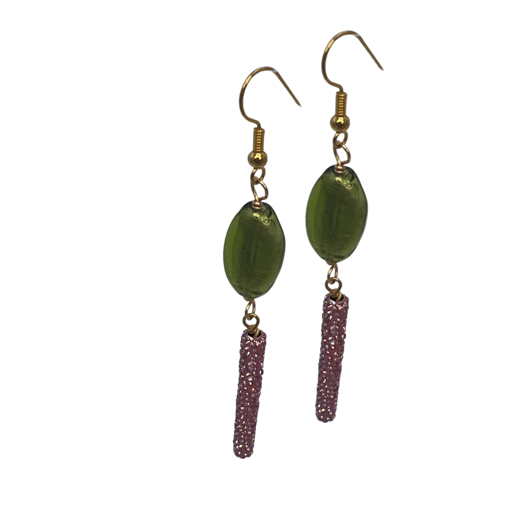 AKA Skee Wee Pave Sticks Earrings AKA Earrings Cerese D, Inc. Gold