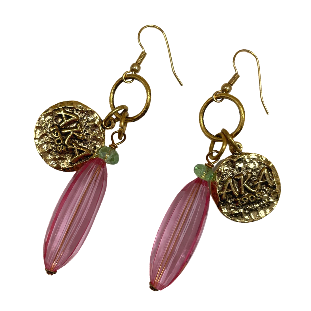 AKA Branded Earring AKA Earrings Cerese D, Inc. Gold