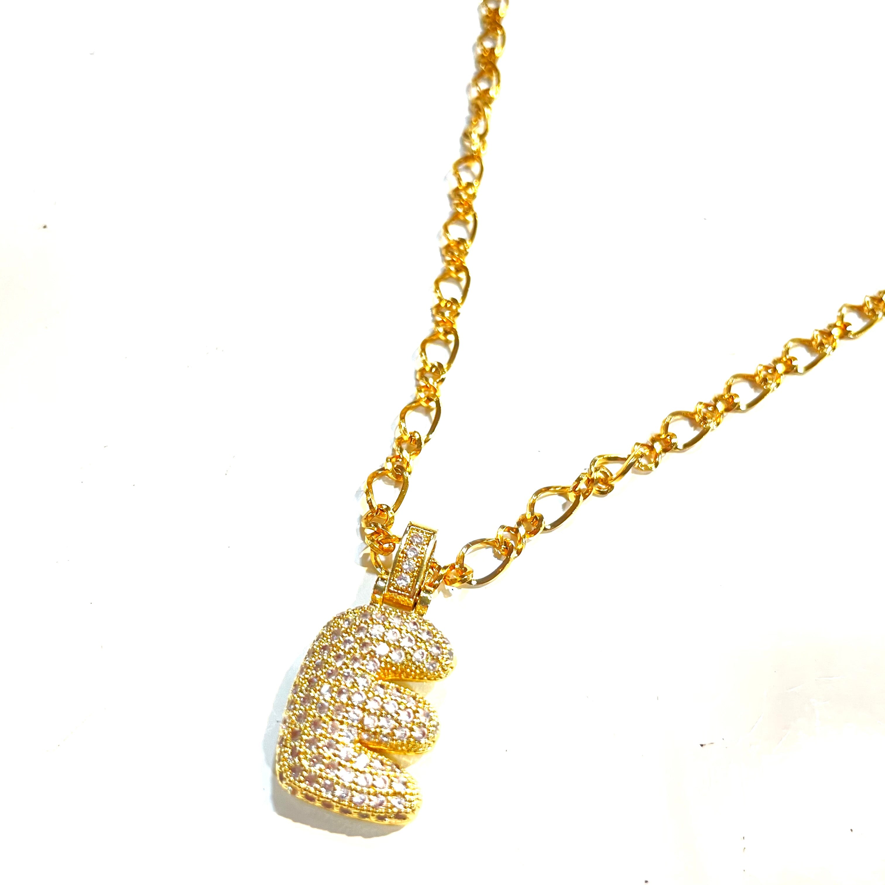 Initial Impression Necklace Necklaces Cerese D, Inc. Gold E