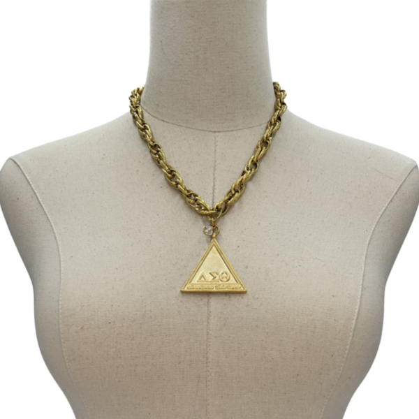 Delta Classic Rope Necklace DELTA Necklaces Cerese D, Inc. Gold Pyramid