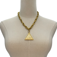 Delta Classic Rope Necklace DELTA Necklaces Cerese D, Inc. Gold Pyramid 