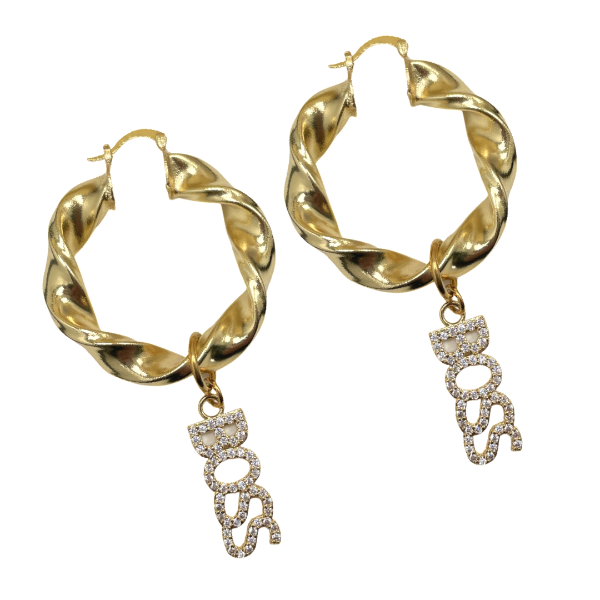Alluring Boss Hoop Earrings Earrings Cerese D, Inc.