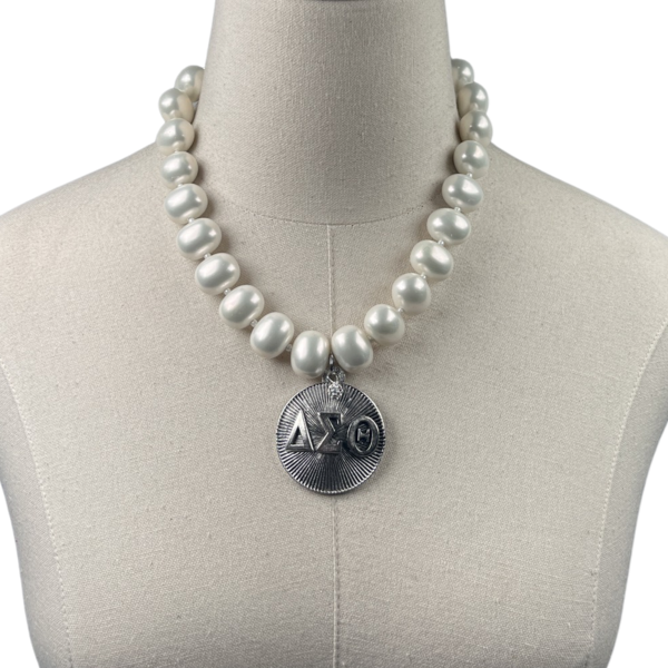 Delta Classic Pearl Single Necklace DELTA Necklaces Cerese D Jewelry Silver Radiant