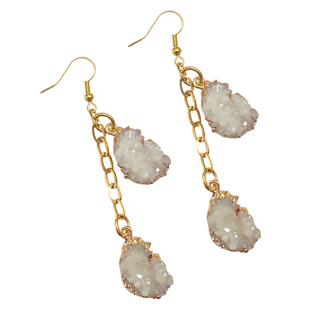 Parisian Night Earrings Earring Cerese D, Inc. White