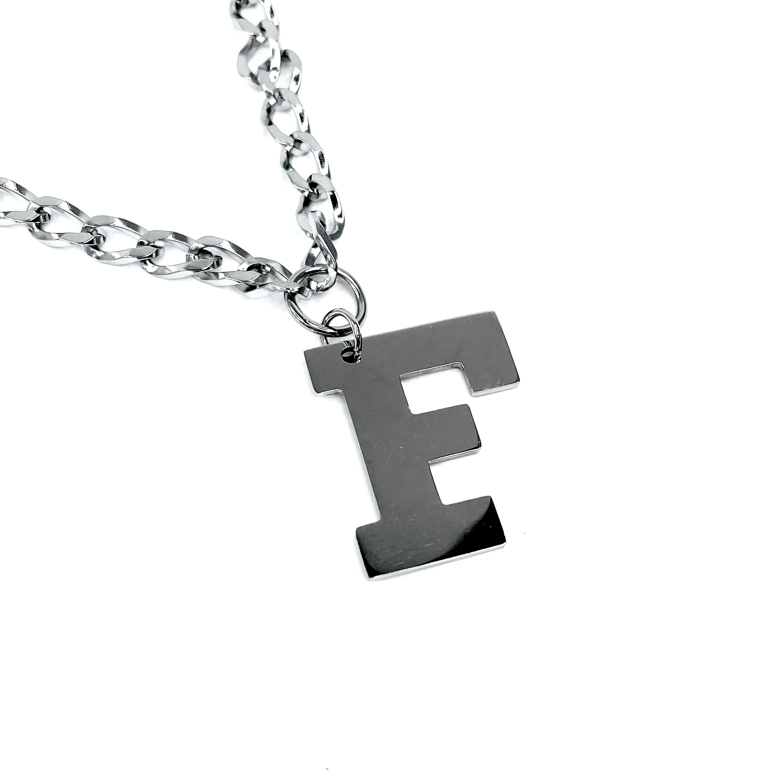 Lettering Legend Necklace Necklaces Cerese D, Inc. Silver F