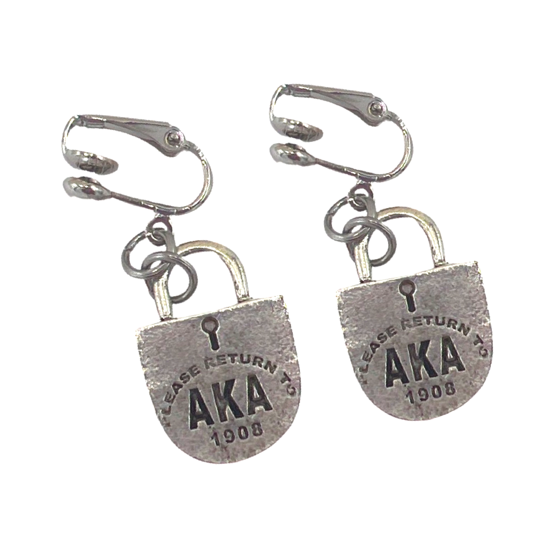 AKA Lock 1908 Earring AKA Earrings Cerese D, Inc. Silver Clip On