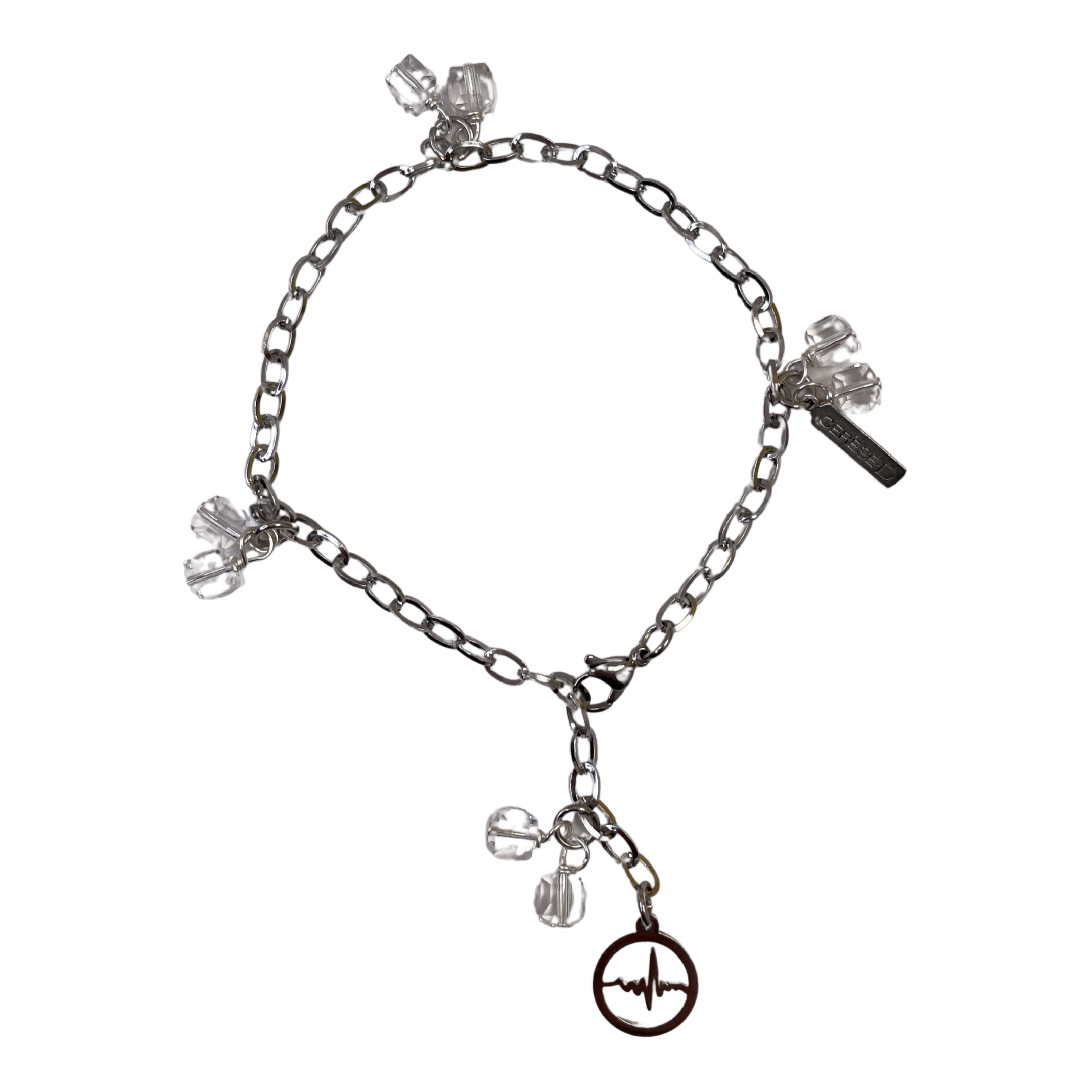 Caribbean Cruise Anklet Anklets Cerese D, Inc. Silver Heartbeat 10"