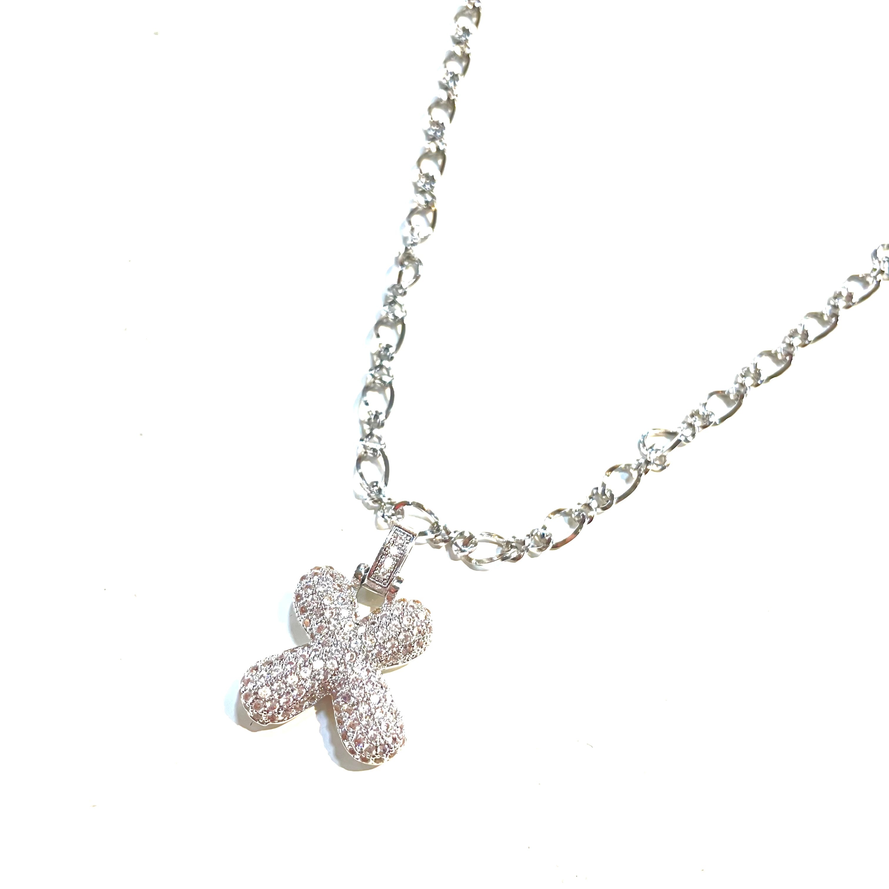 Initial Impression Necklace Necklaces Cerese D, Inc. Silver X