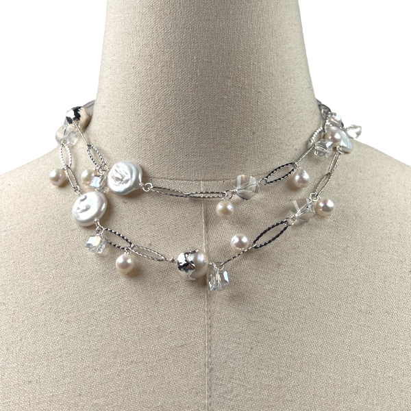 Little Feather Alluring Pearl Necklace Necklaces Cerese D, Inc.