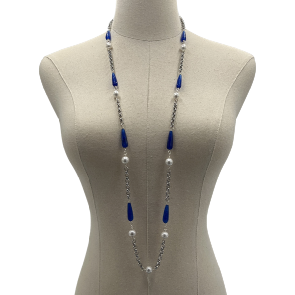 Marine Blue Necklace Zeta Necklaces Cerese D, Inc.