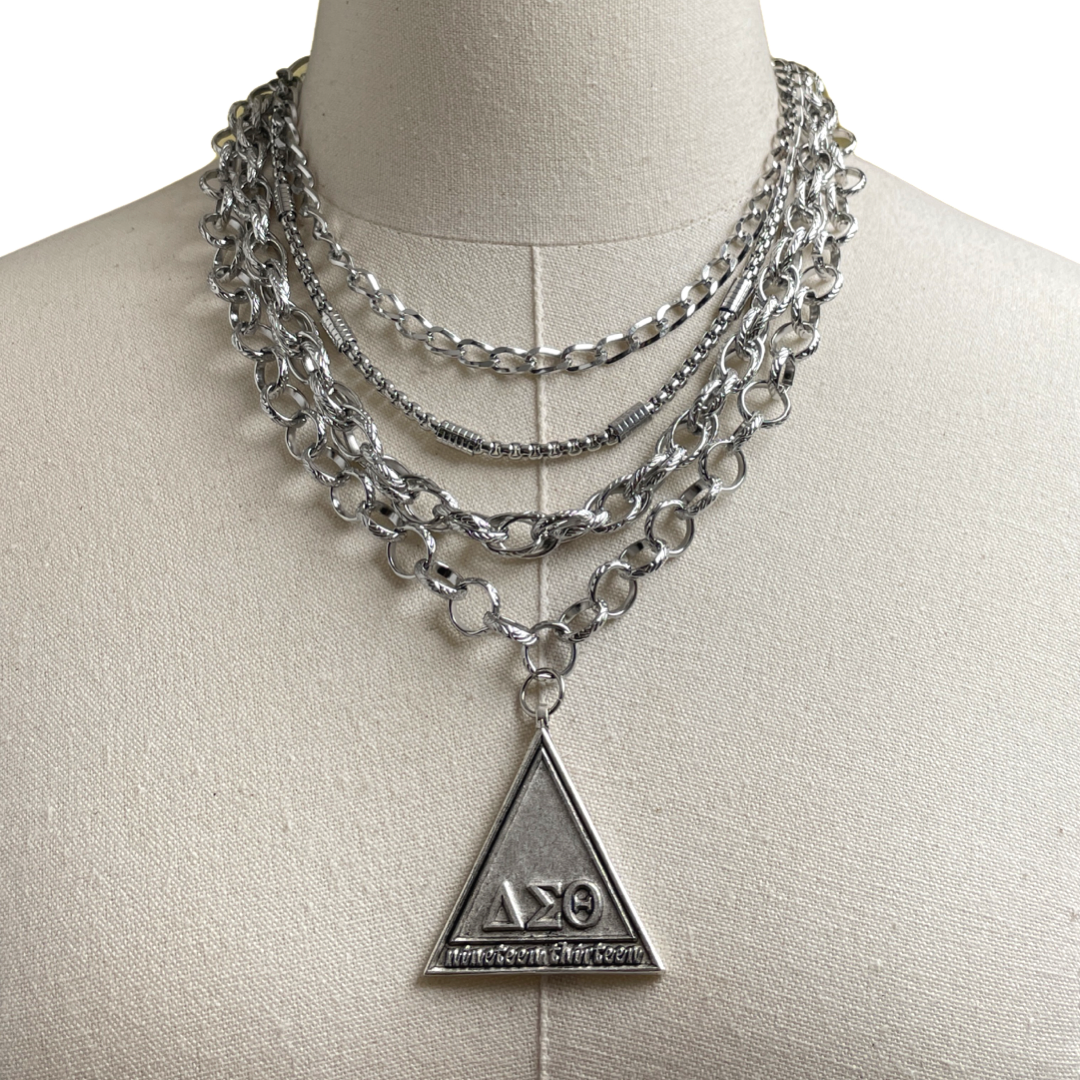 Delta Classic Beat Necklace DELTA Necklaces Cerese D, Inc. Silver Pyramid