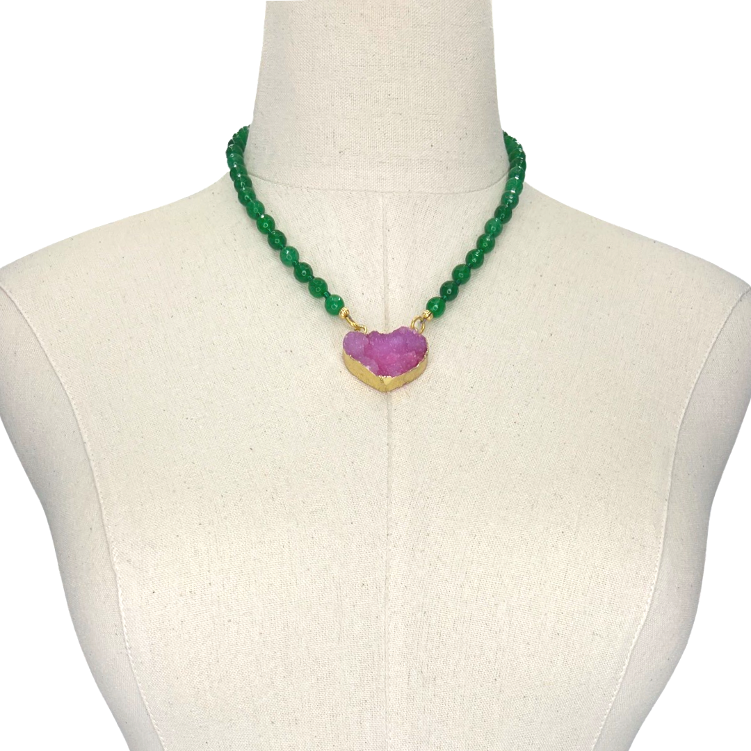 AKA Green Heart Necklace AKA Necklaces Cerese D, Inc. B: Green Jade