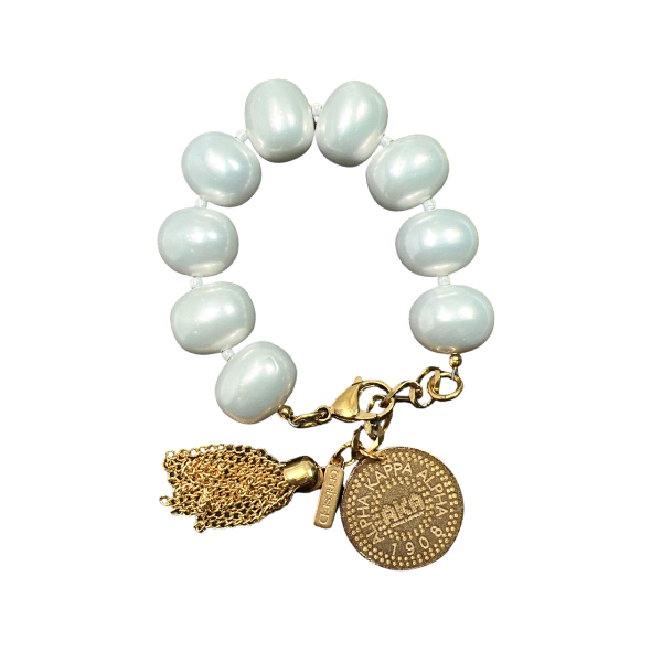 AKA Classic Pearl Bracelet AKA Bracelets Cerese D Jewelry Gold Modern