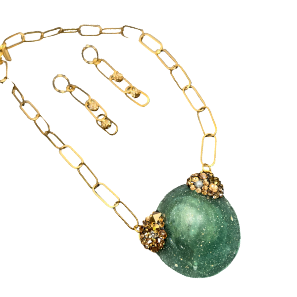 Peacock Roman Necklace OOAK Cerese D, Inc. D