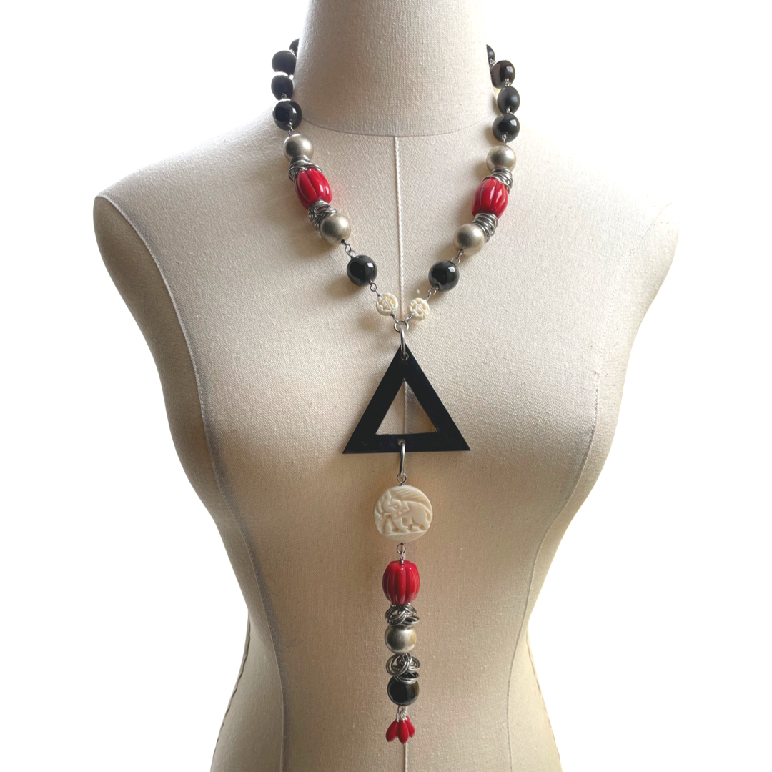 C15104 Delta Delta Necklace Cerese D, Inc. Silver