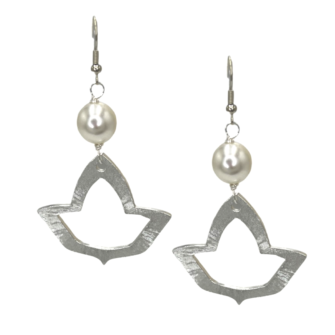 AKA Small Ivy Pearl Earring AKA Earrings Cerese D, Inc. Silver Pierced