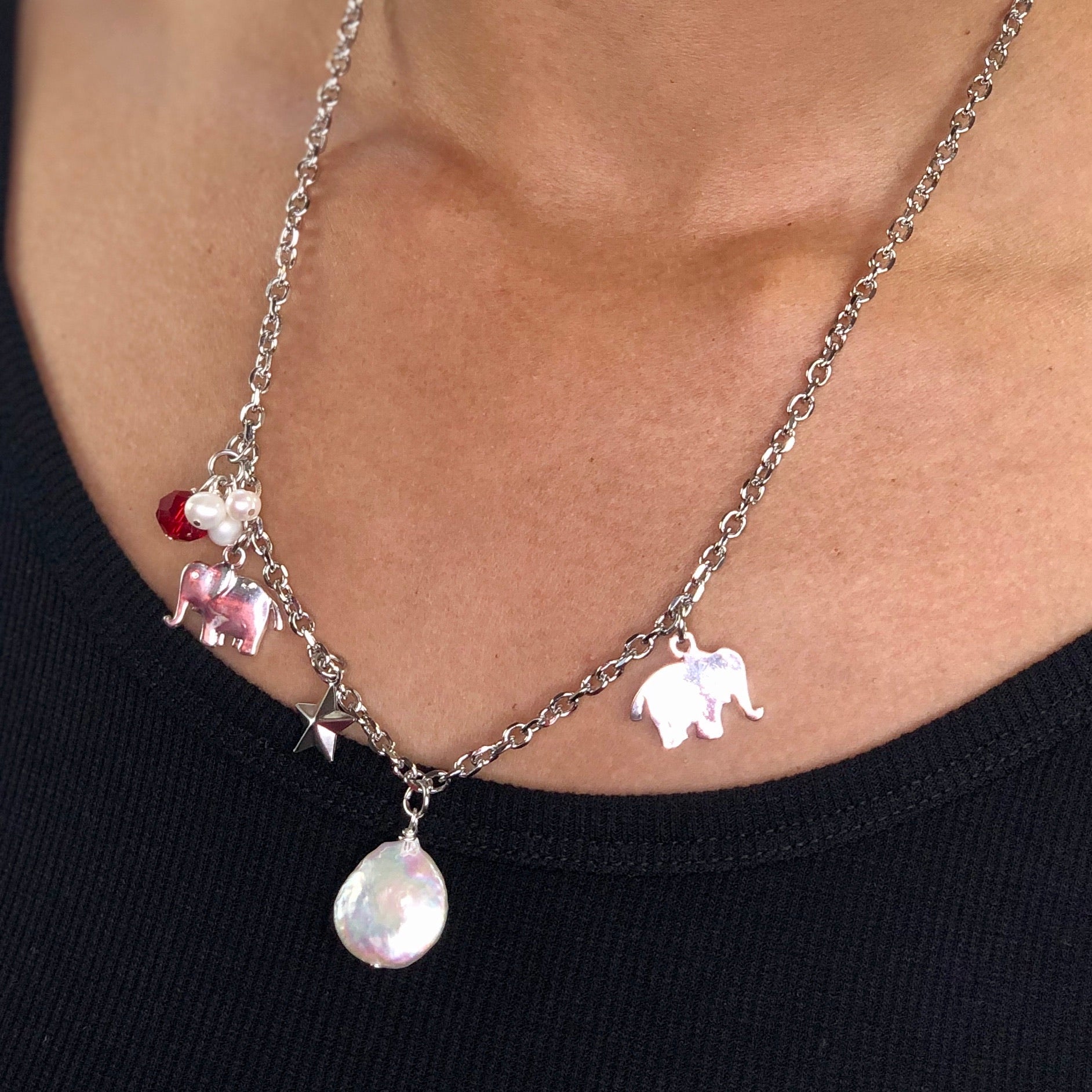 C14130 Delta DELTA Necklaces Cerese D, Inc. Silver