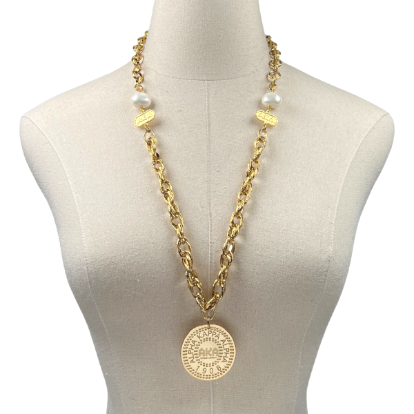 AKA Classic Brand Chain Necklace AKA Necklaces Cerese D, Inc. Gold