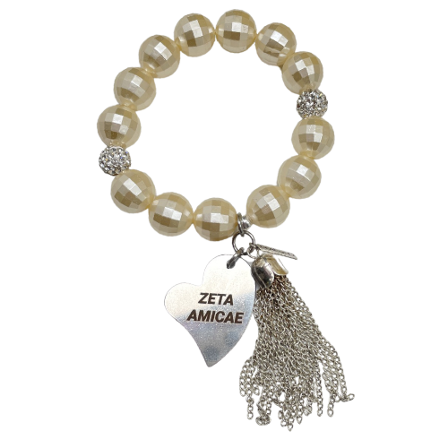 Dove Life Faceted Acrylic Stretch Bracelet Zeta OTZ Cerese D, Inc. Option D - Zeta Amicae Average 7"-7.5"