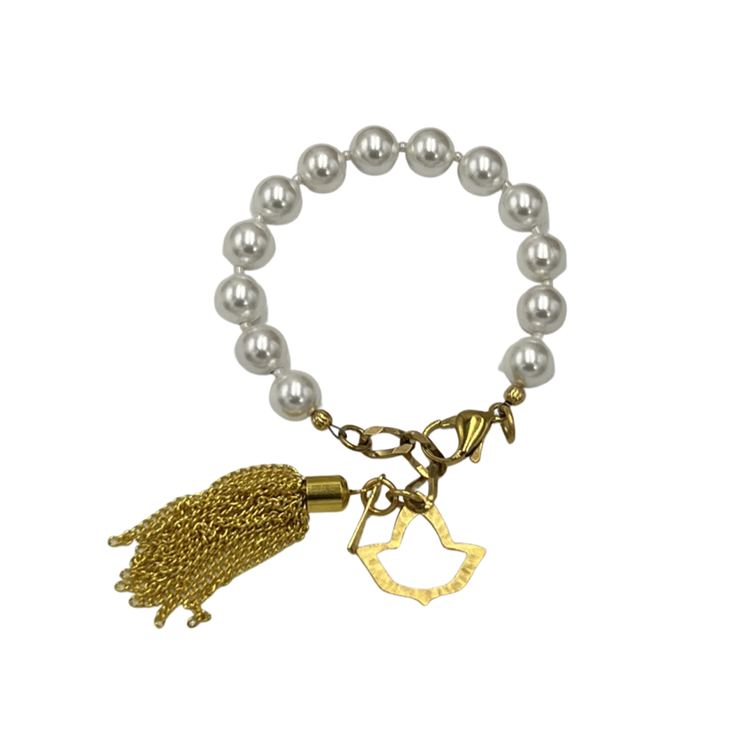 AKA Classic Pearl 10 Bracelet AKA Bracelets Cerese D Jewelry Gold Open Ivy