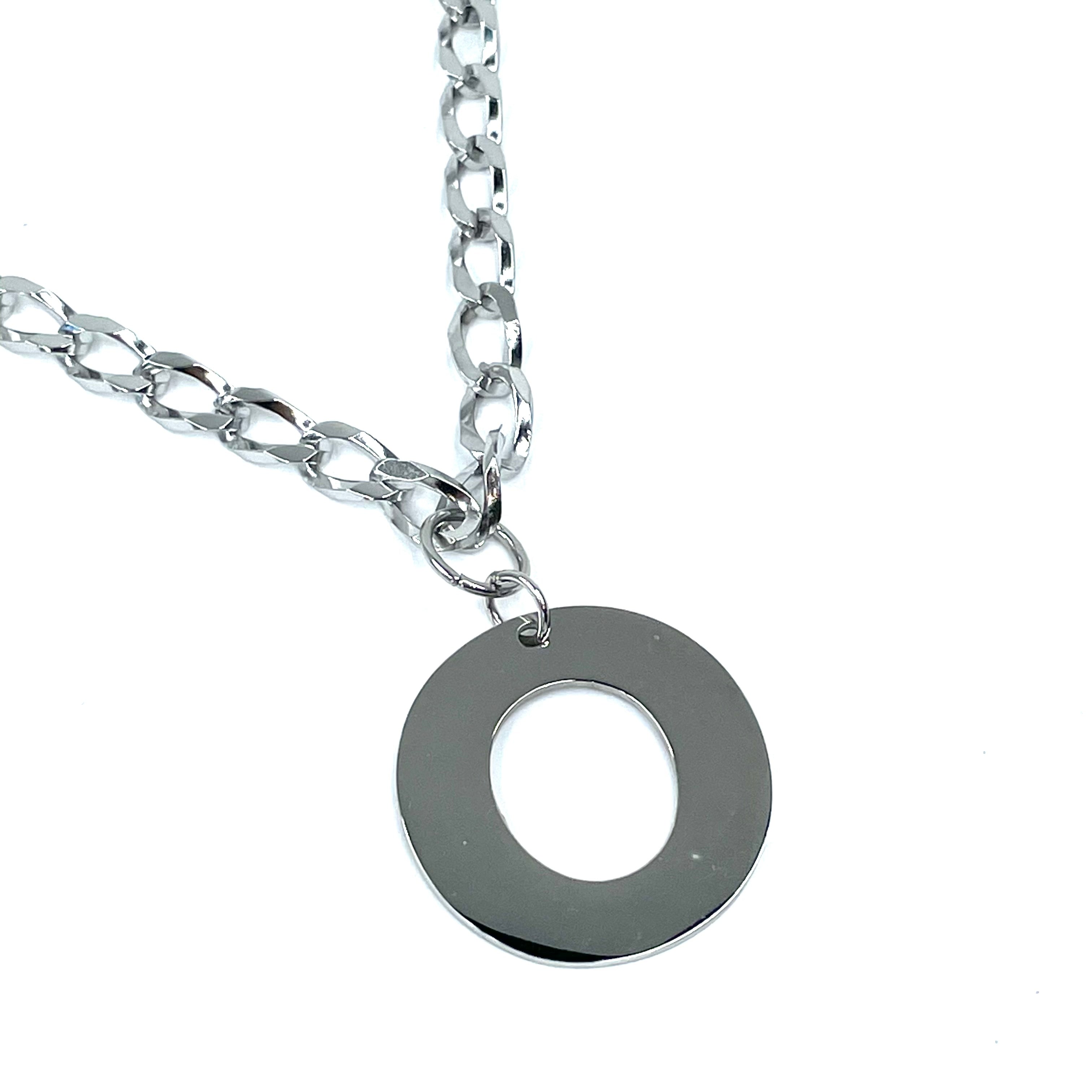Lettering Legend Necklace Necklaces Cerese D, Inc. Silver O