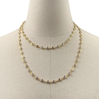 Agatha Dazzling Crystal Rhinestone Necklace Necklaces Cerese D, Inc. Gold  