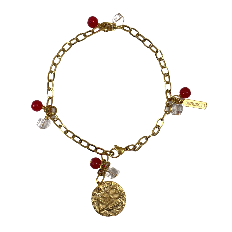 A15313 Delta Delta Anklet Cerese D, Inc. Gold DELTA Large 12"