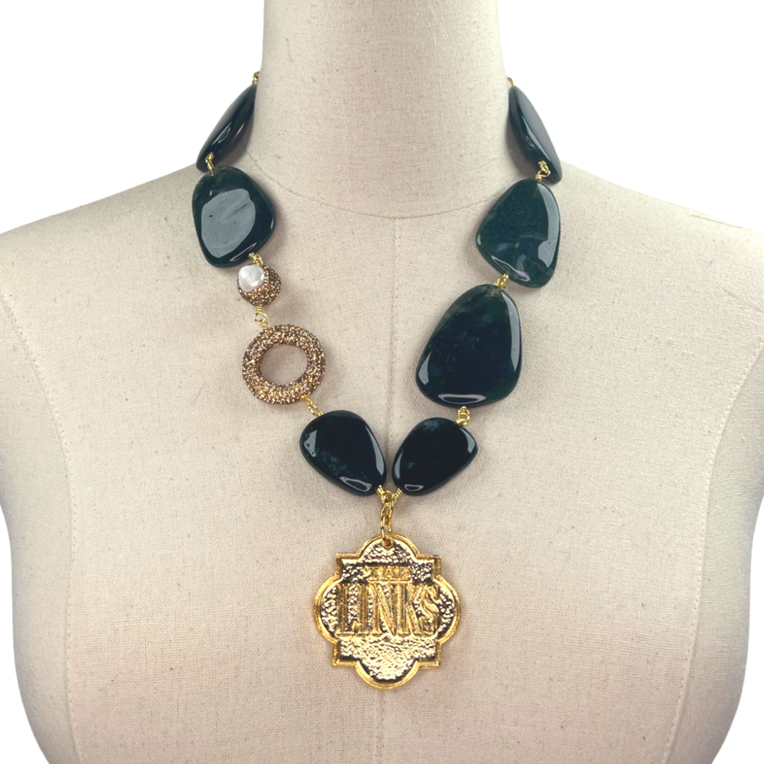 Links Moss Necklace LINKS Necklaces Cerese D, Inc. Gold