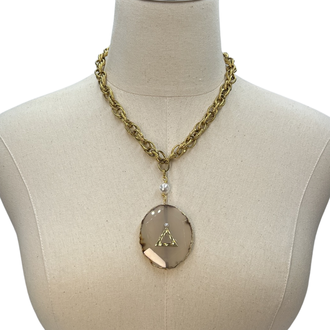 Delta Spin Necklace DELTA Necklaces Cerese D, Inc. White