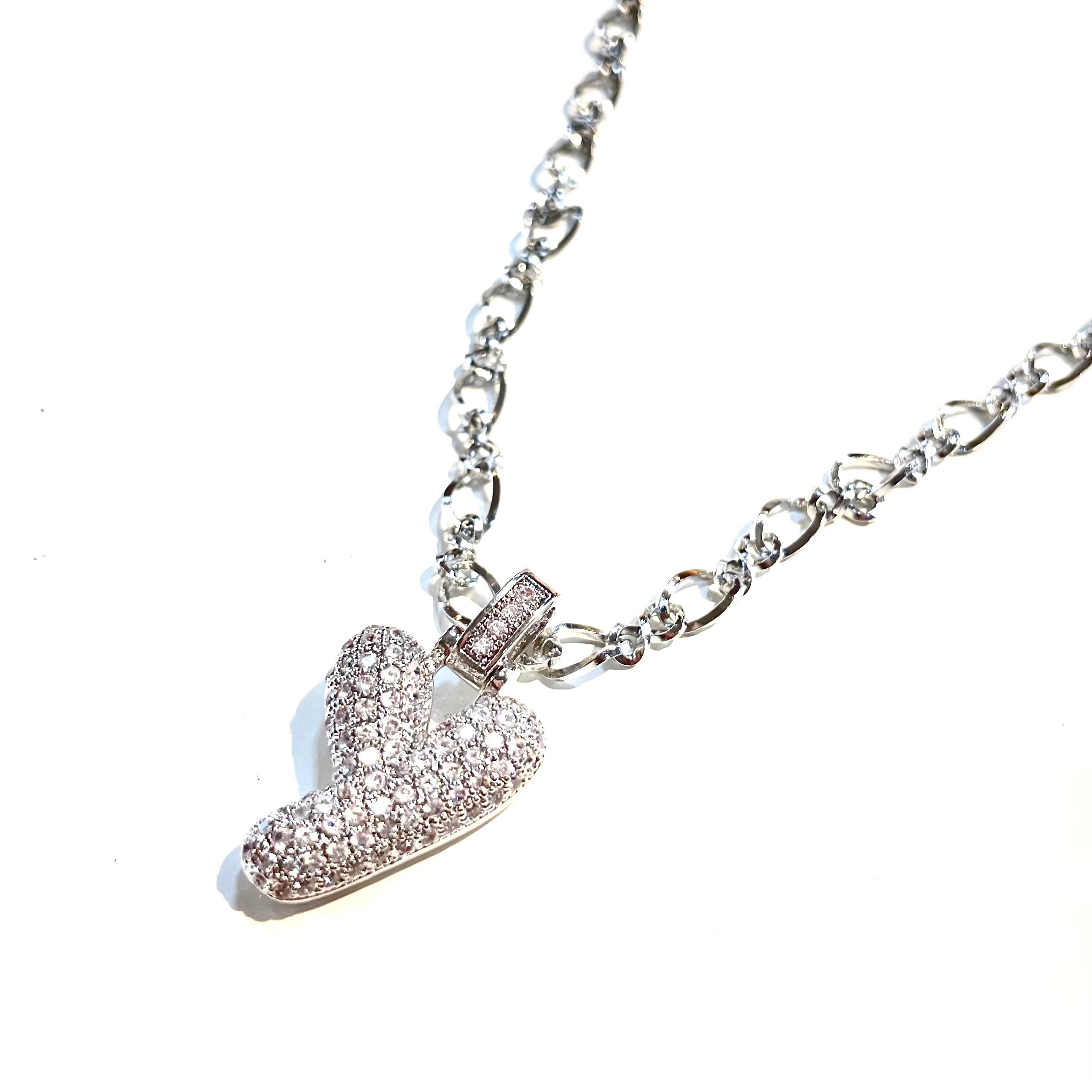 Initial Impression Necklace Necklaces Cerese D, Inc. Silver Y