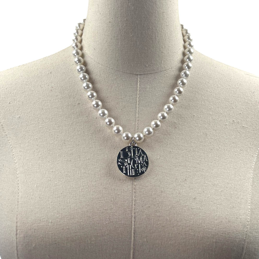 Delta Classic Pearl 10 Necklace DELTA Necklaces Cerese D Jewelry Silver Funky