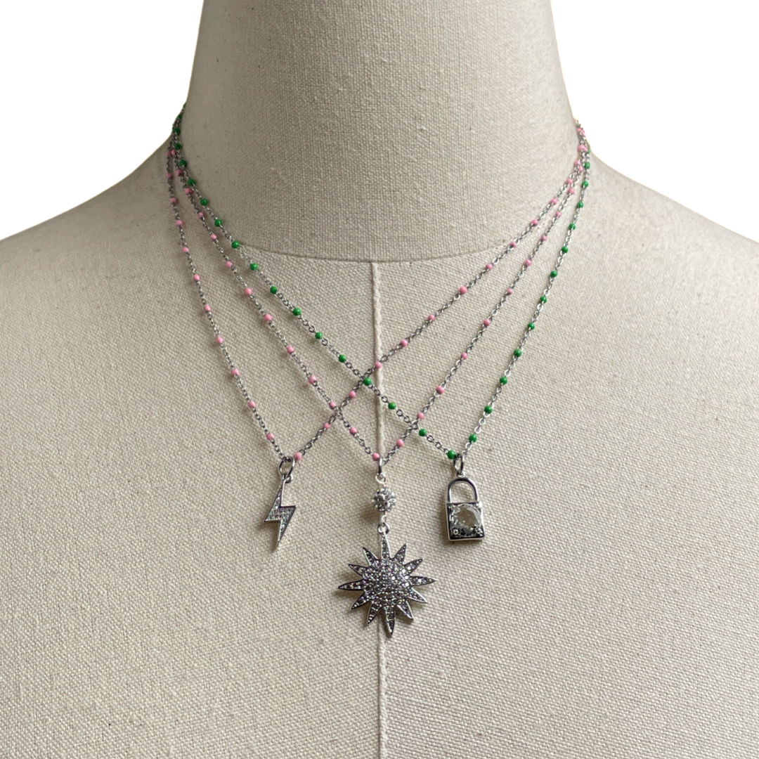 AKA Dainty Drea Necklace AKA Necklaces Cerese D, Inc. Style A Silver