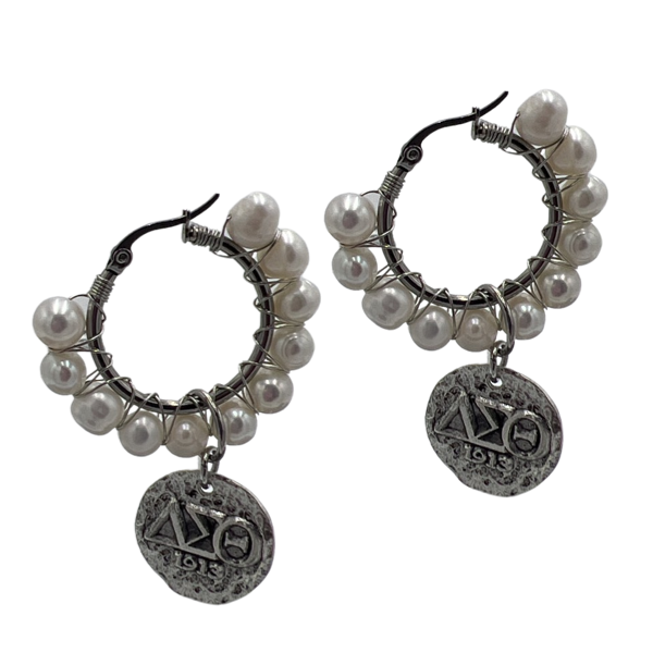 Delta Pleasures Earrings Delta Earrings Cerese D, Inc. Silver