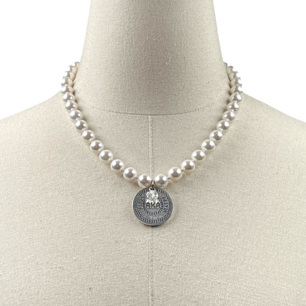 AKA Classic Pearl 10 Necklace AKA Necklaces Cerese D Jewelry Silver Modern