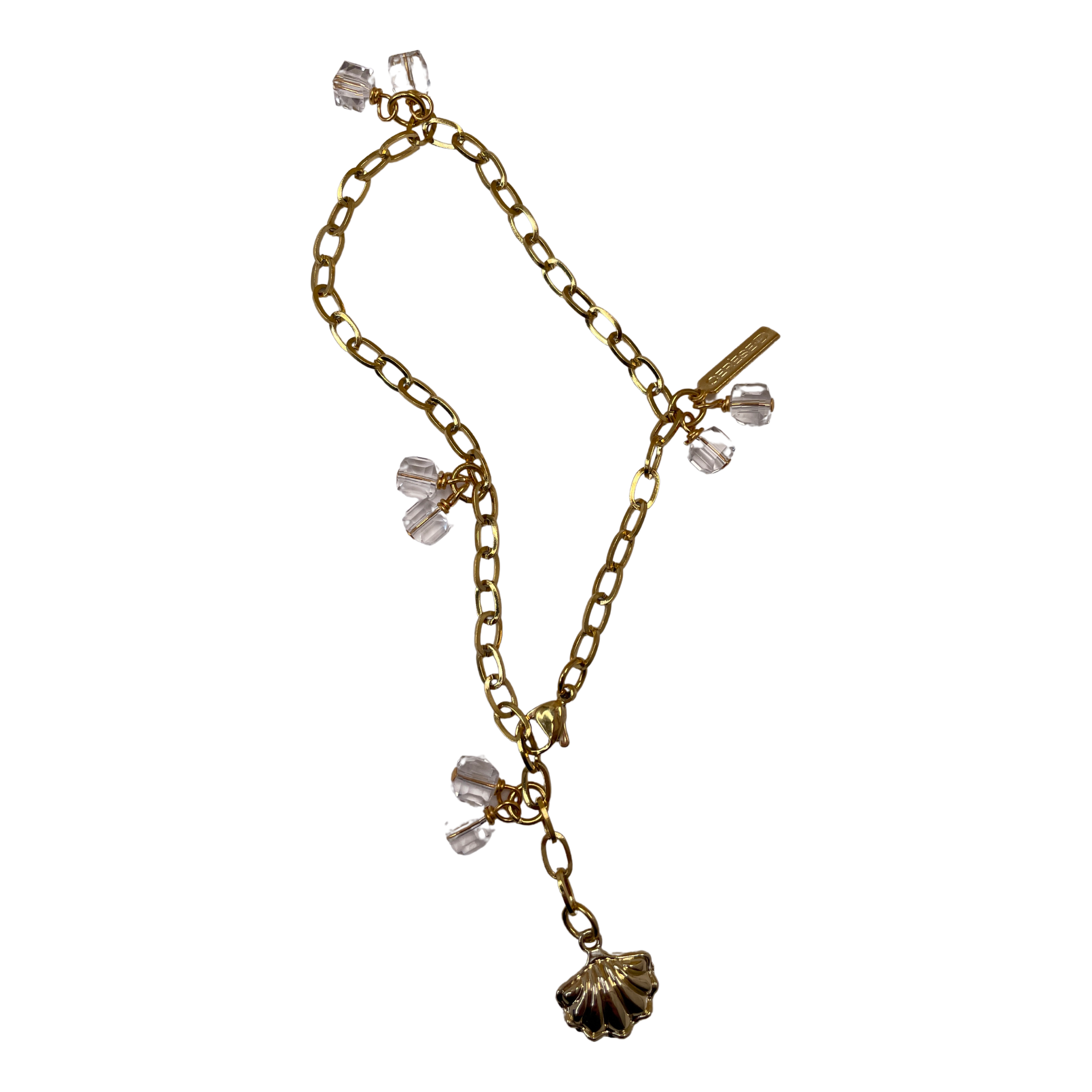 Caribbean Cruise Anklet Anklets Cerese D, Inc. Gold Sea Shell 10"