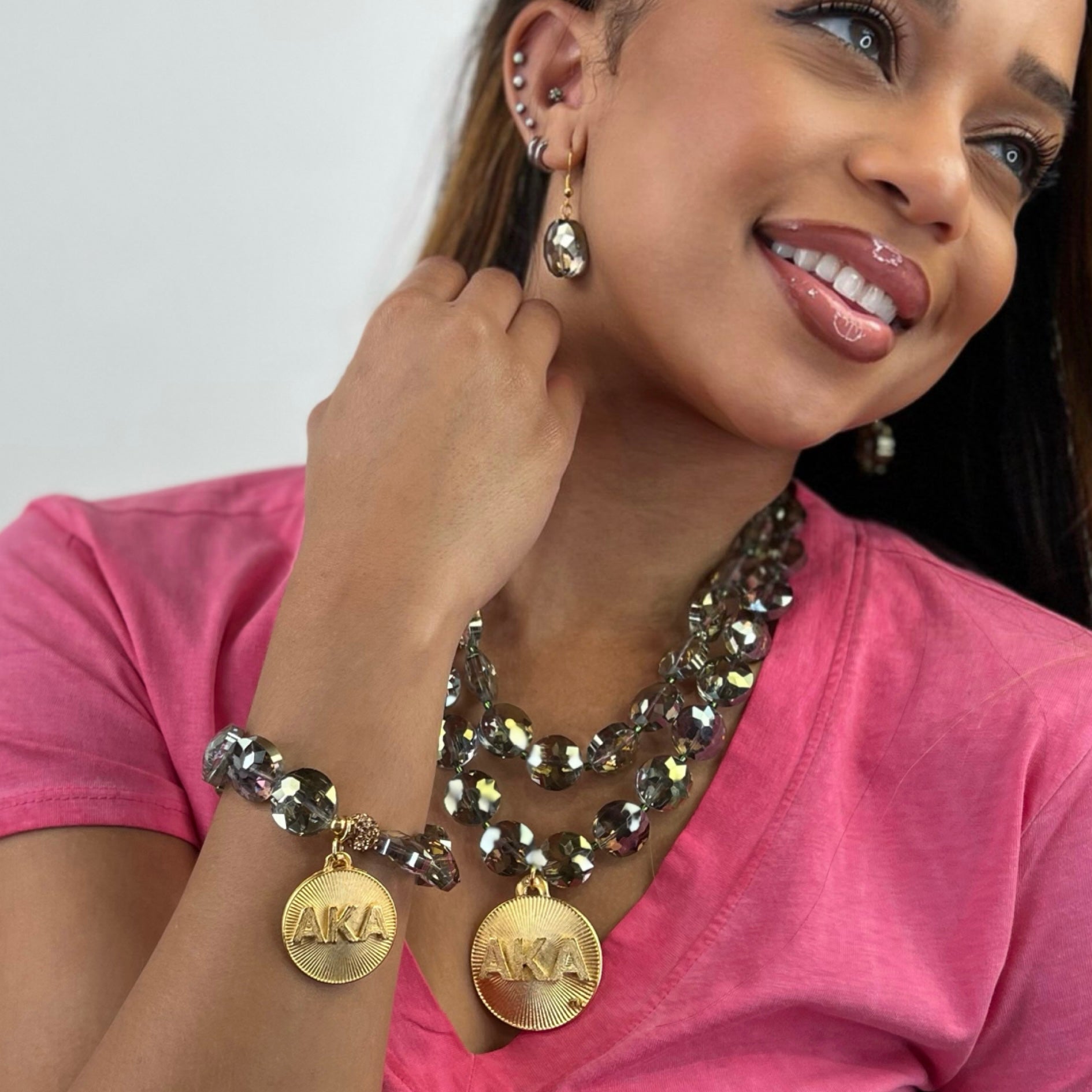 AKA Flor Iridescent Crystal Bracelet AKA Bracelets Cerese D, Inc.