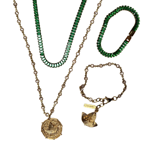 AKA Crystal Tennis Necklace Set AKA Necklaces Cerese D, Inc. Option B