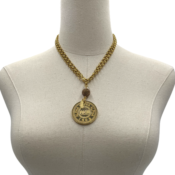 AKA Classic 3 Way Gold Necklace AKA Necklaces Cerese D, Inc.
