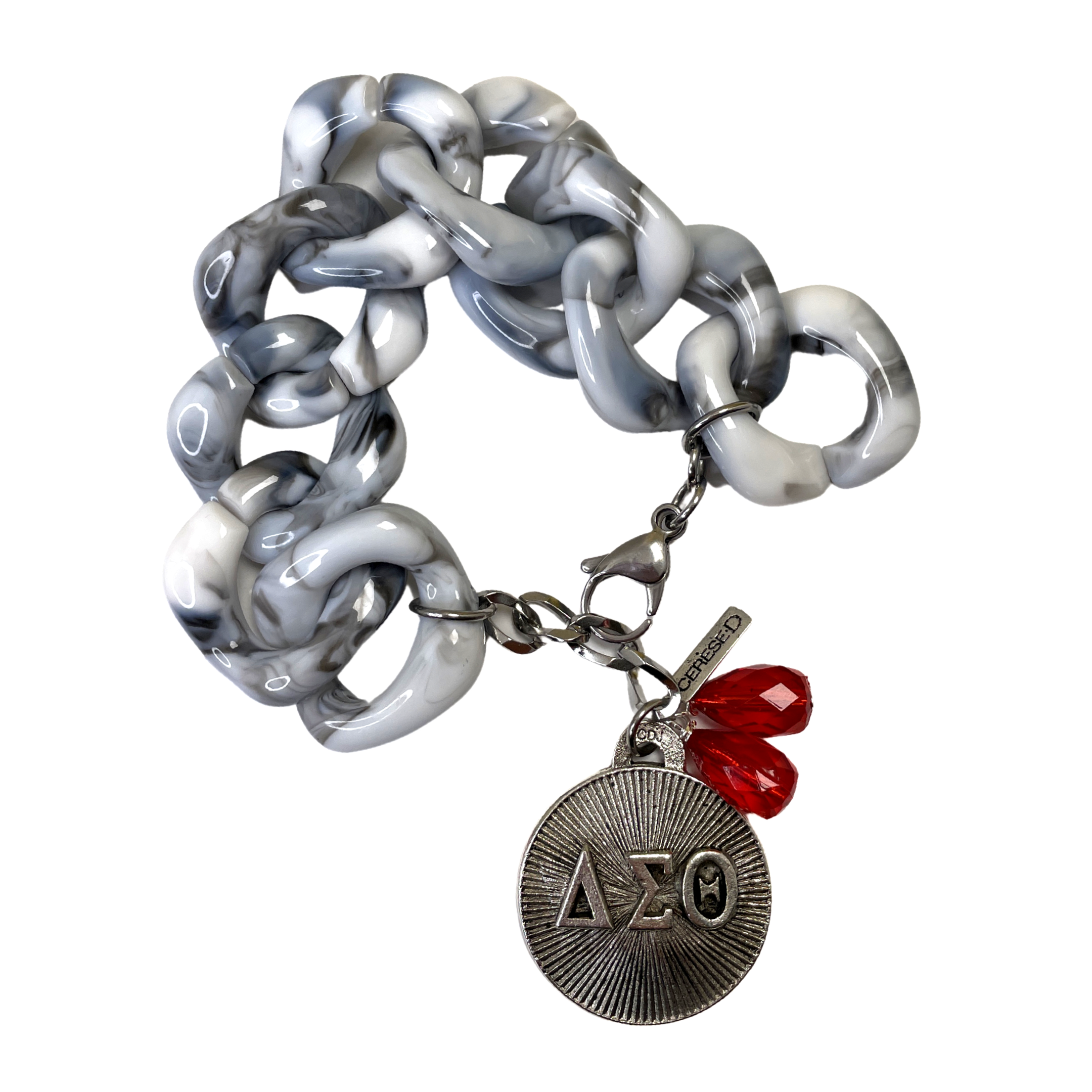 Delta Granite Bracelet DELTA Bracelets Cerese D, Inc. Grey/White