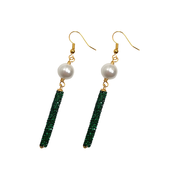 Raintree Pave Sticks Earrings Earrings Cerese D, Inc. Gold