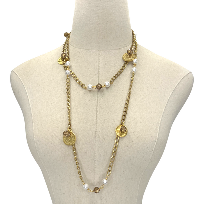 Links Classic Chanel Necklace LINKS Necklaces Cerese D, Inc. Gold  