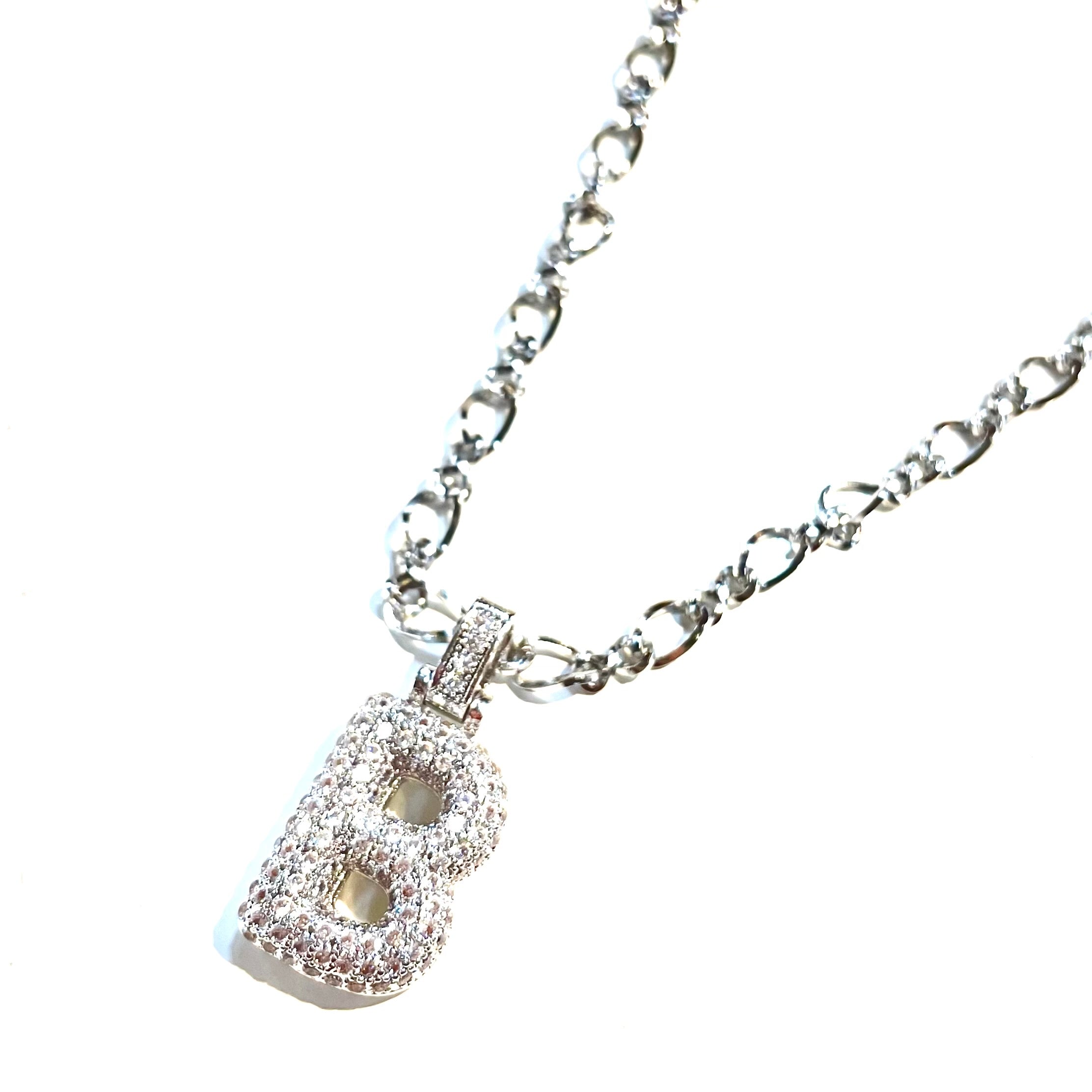 Initial Impression Necklace Necklaces Cerese D, Inc. Silver B