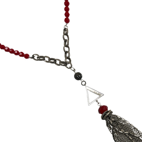 Delta Dear Tassel Chain Necklace DELTA Necklaces Cerese D, Inc. Option C