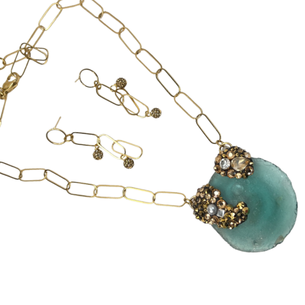 Peacock Roman Necklace OOAK Cerese D, Inc. B