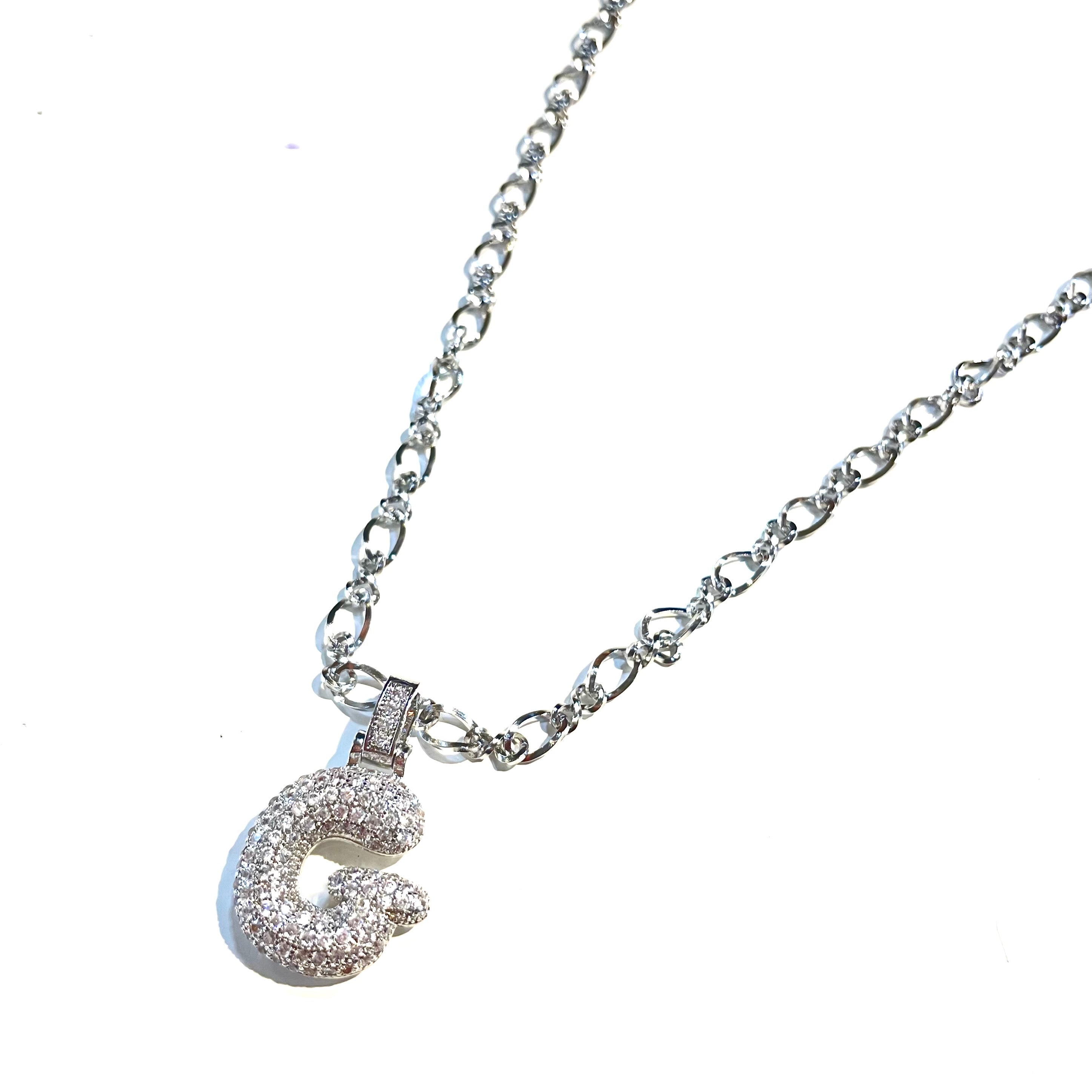 Initial Impression Necklace Necklaces Cerese D, Inc. Silver G
