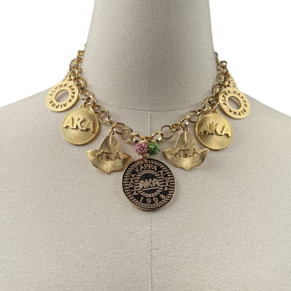 AKA Charmed Necklace AKA Necklaces Cerese D, Inc. Gold