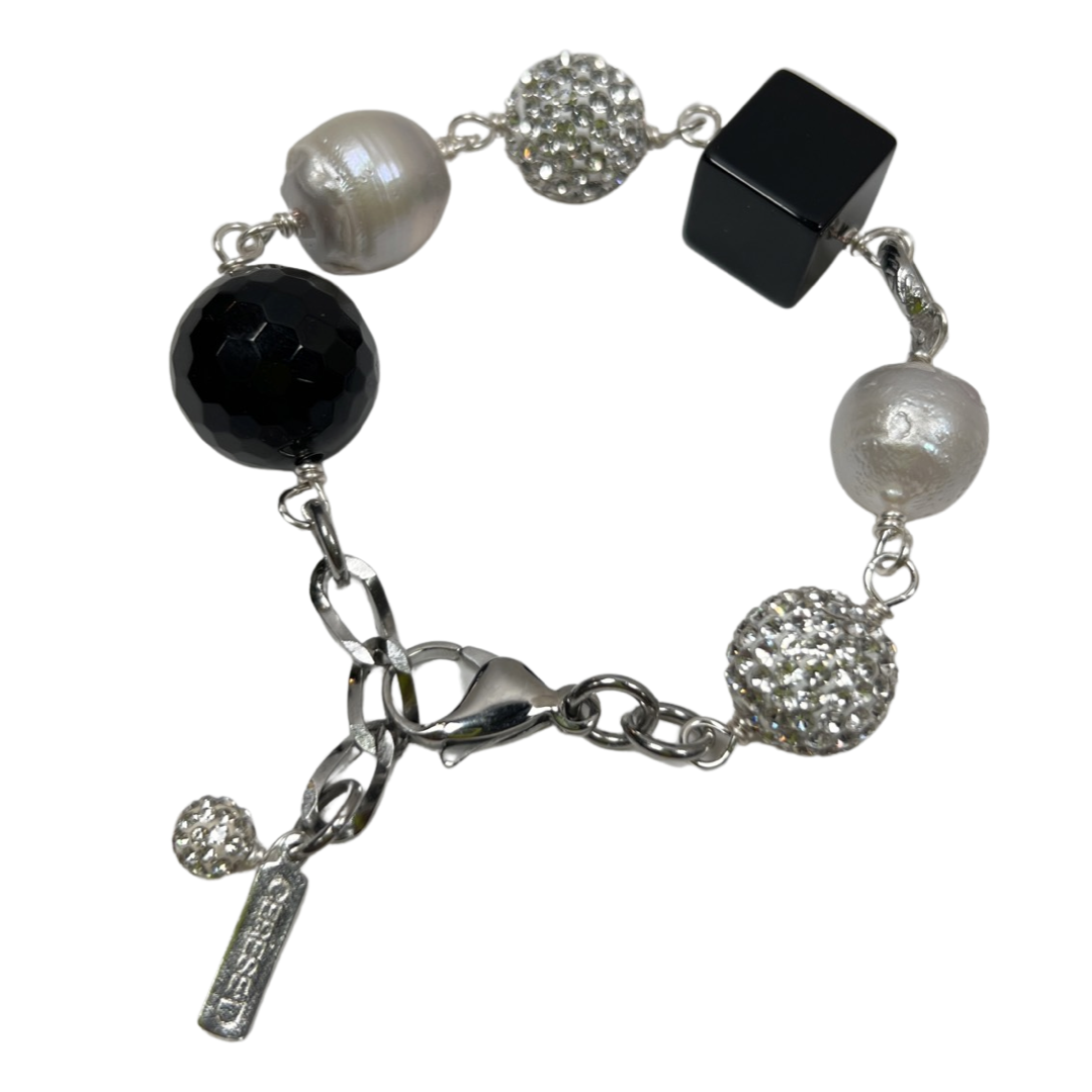 Rich Black Bracelet Bracelets Cerese D, Inc. Silver